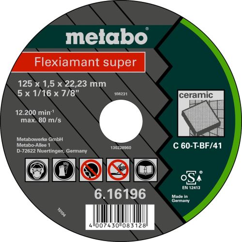 METABO Disque à tronçonner - pierre-FLEXISUPER 125x1,0x22,2 616196000