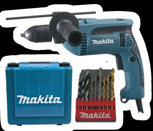 Perceuse à percussion Makita avec étui, mandrin rapide 1,5-13 mm, 680 W HP1641K1X