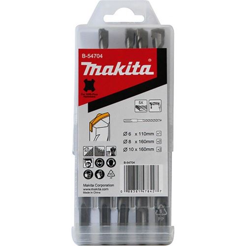 MAKITA jeu de forets SDS-Plus D 6;8;10 mm, 5 pièces B-54704