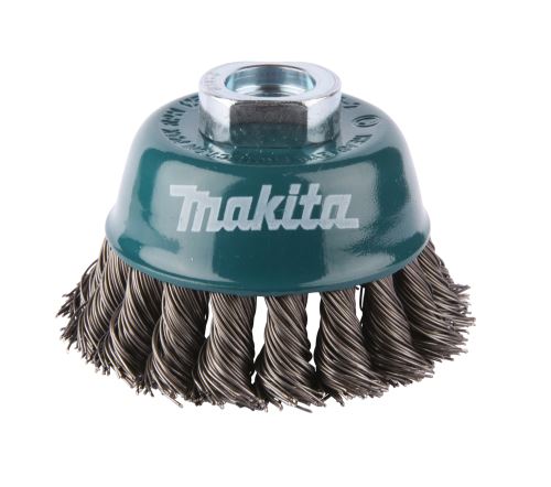 MAKITA Brosse coupelle en fil d'acier, fil tressé 0,5 mm, 75 mm D-24131