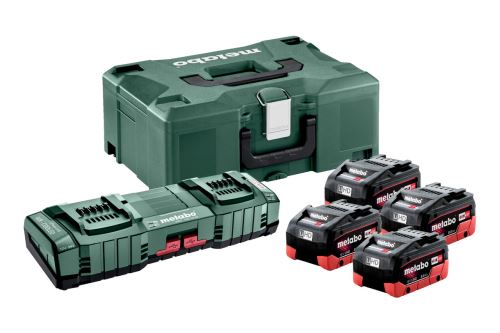 METABO Kit de base (chargeur + batteries) 18V / 4x LiHD 8,0 Ah + ASC 145 DUO + valise 685135000