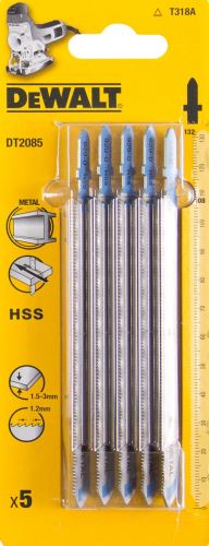 Lame de scie DeWALT HSS, pour métal, 132 mm (5 pièces) DT2085