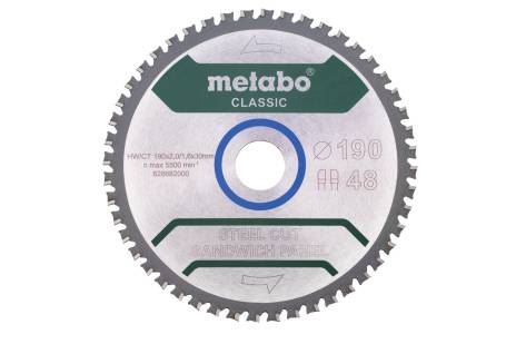 METABO Lame de scie Classic 190 x 30 mm, 48 dents 628682000