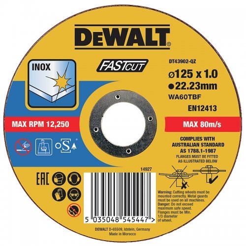 DeWALT Disque à tronçonner 125 x 22,2 x 1,0 mm DT43902