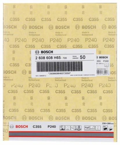 BOSCH Papier abrasif C355 230 x 280 mm, 240 2608608H65