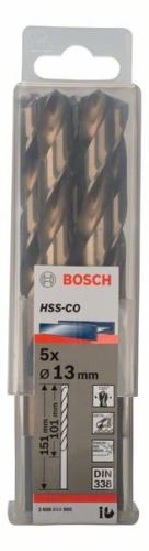 BOSCH Forets pour métal HSS-Co, DIN 338 13 x 101 x 151 mm (5 pièces) 2608585905