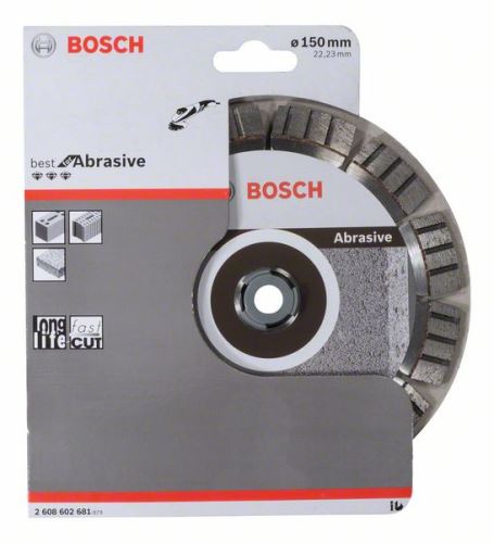 BOSCH Disque à tronçonner diamanté Best for Abrasive 150 x 22,23 x 2,4 x 12 mm 2608602681