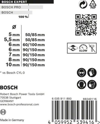 BOSCH EXPERT CYL-9 MultiConstruction 5/5.5/6/6/7/8/10 (7 pièces) 2608900648