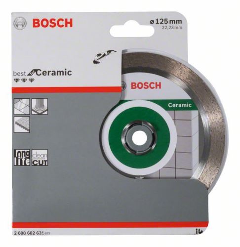 BOSCH Disque à tronçonner diamanté Best for Ceramic 125 x 22,23 x 1,8 x 10 mm 2608602631