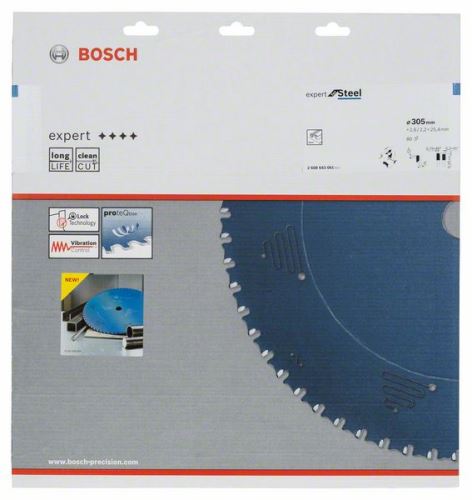 BOSCH Lame de scie circulaire Expert pour acier 305 x 25,4 x 2,6 mm, 80 2608643061