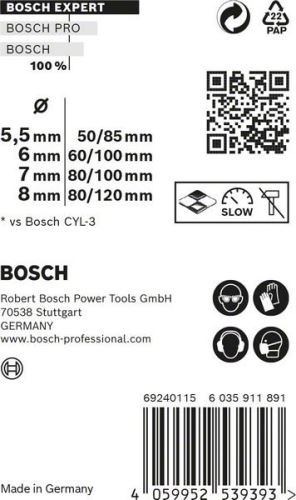 BOSCH EXPERT CYL-9 MultiConstruction 5,5/6/7/8 (4 pièces) 2608900646