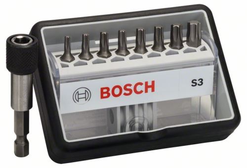 BOSCH jeu d'embouts de tournevis (8+1) Robust Line, S Extra-Hart 25 mm, jeu (8+1) pièces 2607002562