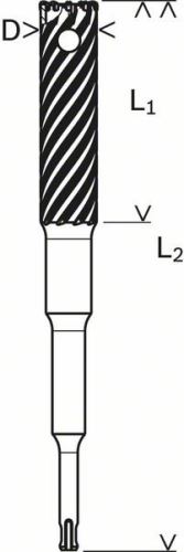 BOSCH Coupe-barres à quatre tranchants, SDS-plus-9 18 x 120 x 300 mm 2608586995