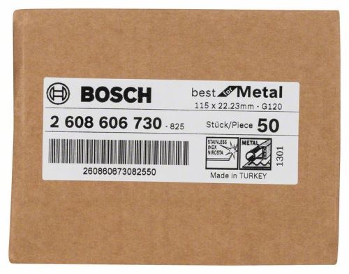 BOSCH Meule fibre R574, idéale pour le métal D = 115 mm ; G = 120 2608606730