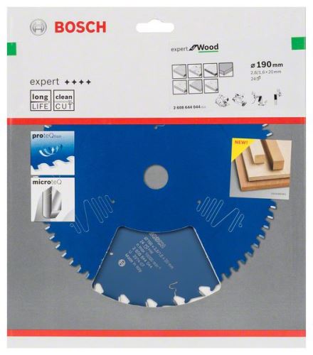 BOSCH Lame de scie Expert pour le bois 190 x 20 x 2,6 mm, 24 2608644044