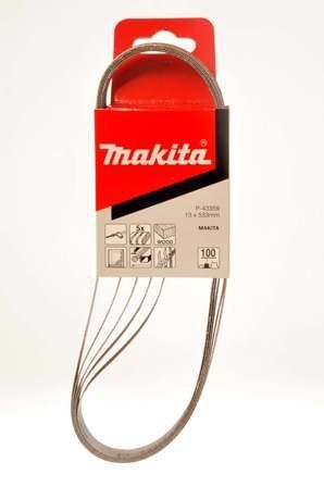 MAKITA bande abrasive 13x533 mm K100 5 pcs P-43359