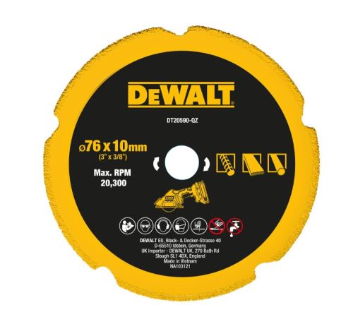 Disque diamant multi-matériaux DeWALT, 75 mm DT20590