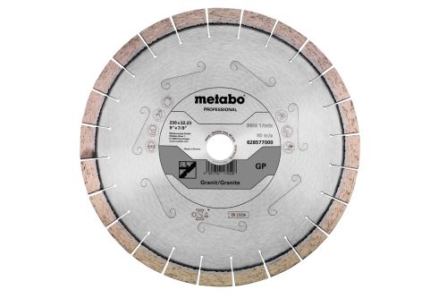 METABO Disque à tronçonner diamanté Dia-TS230x22,23 mm - GP, Granit, Professionnel 628577000