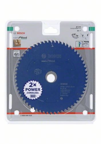 Lame de scie BOSCH pour scies sans fil ; Expert pour le bois 190x30x1,5/1x60T 2608644515