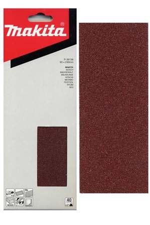 Papier de verre MAKITA 93x228 mm K120, 10 pièces P-36158