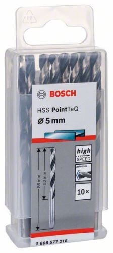 BOSCH Foret hélicoïdal HSS PointTeQ 5,0 mm 2608577165