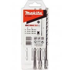 MAKITA jeu de forets SDS-Plus à quatre tranchants Nemesis II 6;8;10x100/165 mm, 3 pièces B-59075