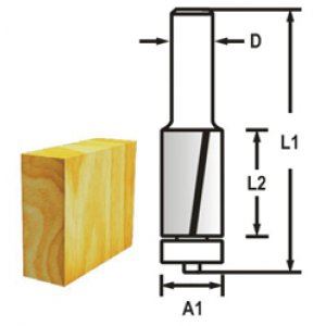 MAKITA Fraise à rainurer 2 tranchants tige 6 mm, 12,7x26x69 mm D-47715