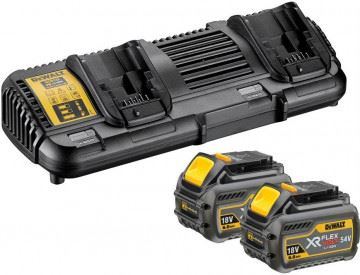 Chargeur DeWALT Flexvolt + 2x batterie Flexvolt 54 V DCB132T2