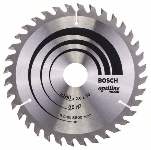 BOSCH Lame de scie Optiline Wood 180 x 30/20 x 2,6 mm, 36 2608640609