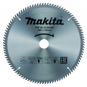 MAKITA lame de scie bois TCT 260x2,6x30 mm 100 dents D-65408