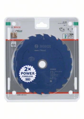 Lame de scie BOSCH pour scies sans fil ; Expert pour le bois 190x30x1,5/1x24T 2608644513