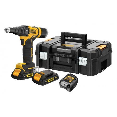 Pistolet à riveter DeWALT 18V AKU, 1x1,7Ah, chargeur, TSTAK DCF403E1GT