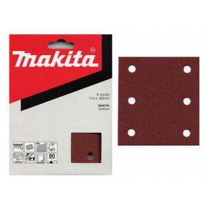 Papier de verre MAKITA 114x140 mm K80, 50 pièces P-36619