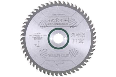 METABO Lame de scie HW/CT 216 x 30 mm, 60 dents, 5 nég 628083000