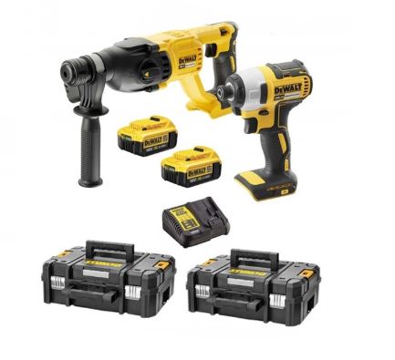 DEWALT Ensemble sans fil, marteau sans fil + visseuse à percussion sans fil DCK2023M2T