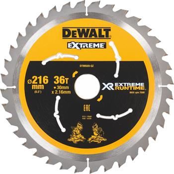 Lame de scie DeWALT (idéale pour les scies FLEXVOLT) 216 x 30 mm, 36 dents DT99569