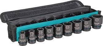 MAKITA jeu de clés à douilles 1/2" carré IMPACT NOIR 8 pcs E-16601