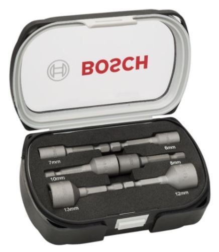 BOSCH Jeu de 6 clés à douilles (50 x 6,7,8,10,12,13mm) - DIY 2607017569