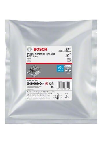 BOSCH EXPERT PRISMA disque fibre R782,180,P80,25 pièces 2608621830