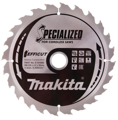 MAKITA lame de scie bois Efficut 230x2,2x30 mm 24 dents E-01909