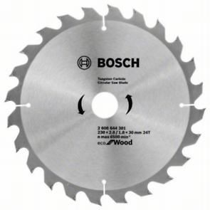 BOSCH Lame de scie Eco pour bois 230x2,8/1,8x30 24T 2608644381