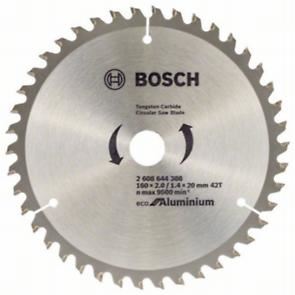 BOSCH Lame de scie Eco pour Aluminium 160x2.0/1.4x20 42T 2608644388