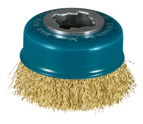 MAKITA Brosse coupe en fil de cuivre ondulé diamètre 0,3 mm X-LOCK 75 mm D-73433