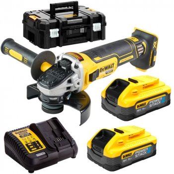 DEWALT Meuleuse d'angle sans fil + coffret (2x5Ah PowerStack) DCG405H2T