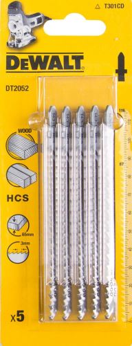 DeWALT Lame de scie HCS, pour le bois, 116 mm (5 pcs) DT2052