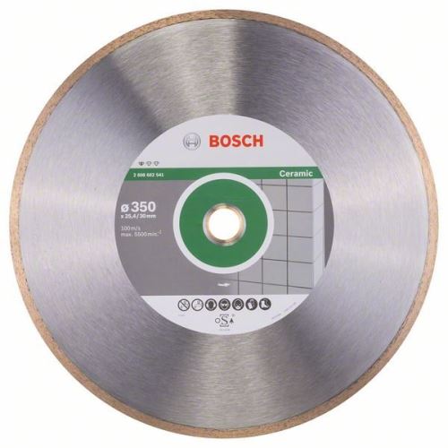 BOSCH Disque à tronçonner diamanté Standard pour Céramique 350 x 30+25,40 x 2 x 7 mm 2608602541