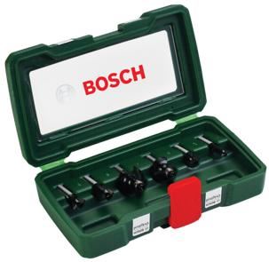 BOSCH jeu de 6 fraises carbure (Ø queue 8 mm) 2607019463