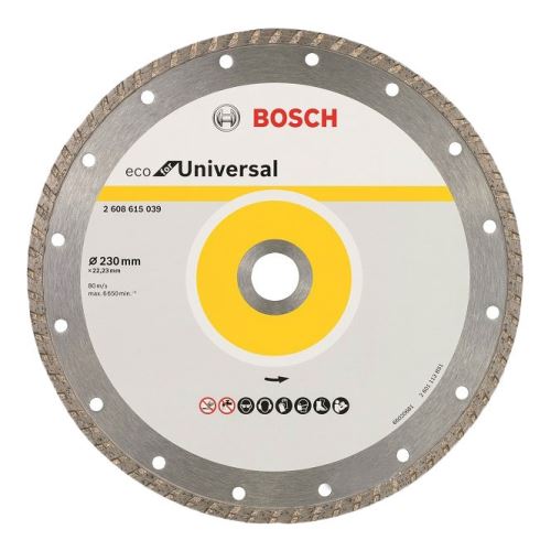 BOSCH Disque à tronçonner diamanté ECO Pour Universel 230x22.23x3.0x7 2608615039