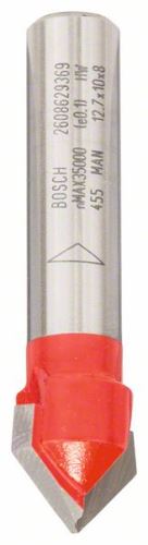 BOSCH Fraise à rainurer en V 8 mm, L 12,7 mm, L 10 mm, G 44,5 mm, 90° 2608629369