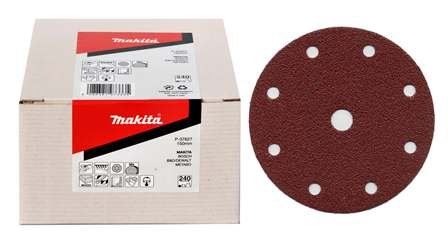 MAKITA papier abrasif Velcro 150 mm 6 trous K400, 50 pcs P-37649